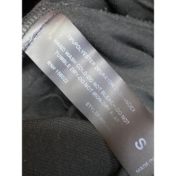 Rebelflow Women's Black High Rise Pleated Wide Leg Baggy Trousers Pants Size S - Picture 6 of 6